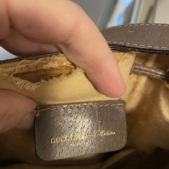 Gucci Bucket Bag, Brown, Authentic, - Picture 4 of 7